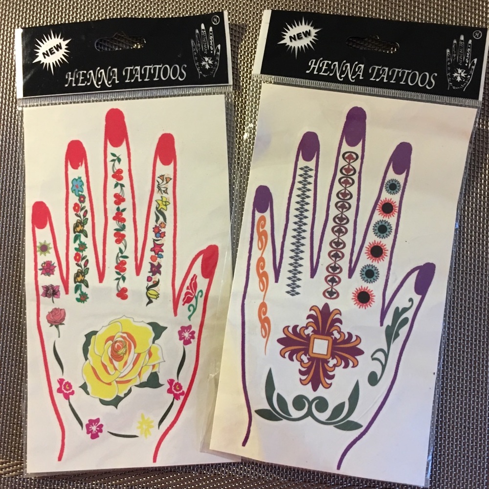 NWT - Henna Temporary Tattoos - Picture 1 of 8